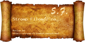 Stromp Filoména névjegykártya